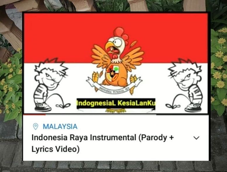 Lagu Indonesia Raya di Parodikan oleh Oknum Malaysia