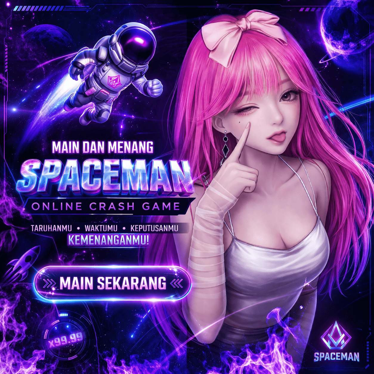 Spaceman Crash Game Interaktif dengan Sistem Adaptif